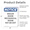 Signmission Boiler Room Mechanical Room Not An Exit, 5 in W x Rectangle, Vinyl Decal OS-2PACK-NS-D-57-V-10375 - alternate 5
